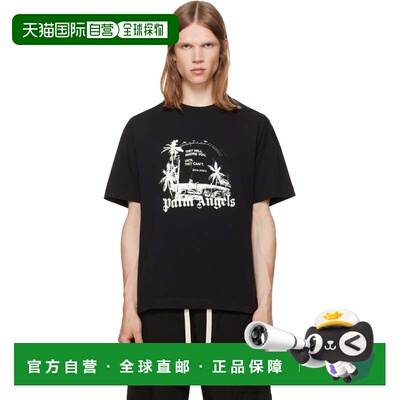 Palm Angels 棕榈天使 男士 黑色 Palm Statement T恤 PMAA109S26