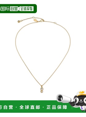 JIMMY CHOO 女士项链 JCPEARLCUBEPNDNTFTAGOLDWHITECRYSTAL吊坠