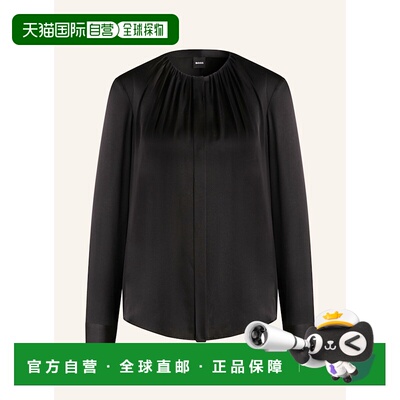 BOSS 女士衬衫 100165710713000 CO 黑色 Silk blouse BANORAH