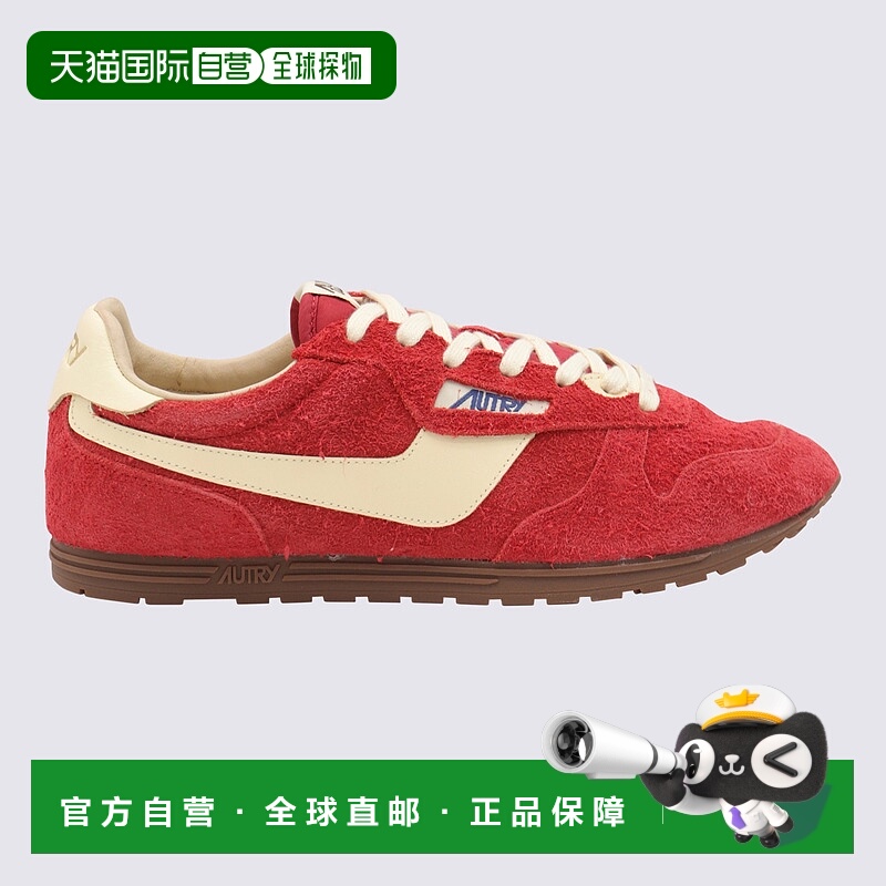 1h可退 AUTRY 男士运动鞋 WSLMUB08 SS2025 红色 圆头运动鞋