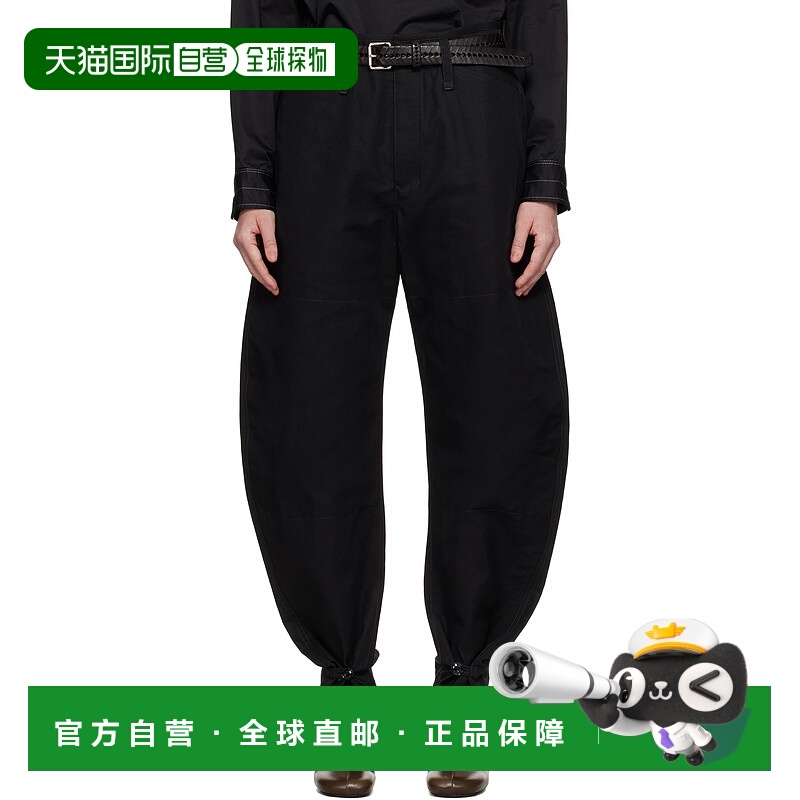 1h可退 潮奢 Lemaire 女士 黑色 Tapered 长裤 PA1184LF1350