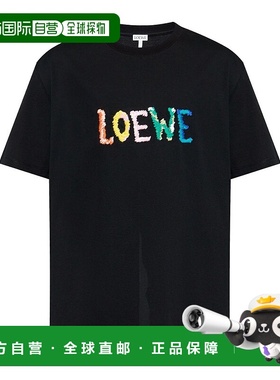 LOEWE 男士T恤 H526Y22XBF1100 AW2024 黑色 棉质短袖T恤男装