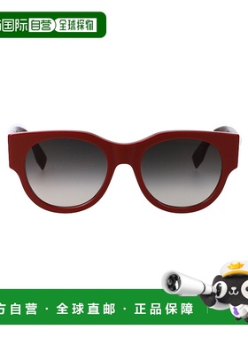 1h可退 FENDI 女士太阳镜 FE40147I66F AW2024 红色 BAGUETTE
