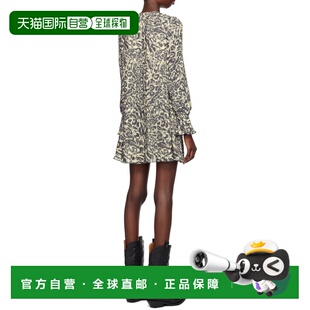 黑色 GANNI AW2024 F9716198 压褶连衣裙 女士连衣裙