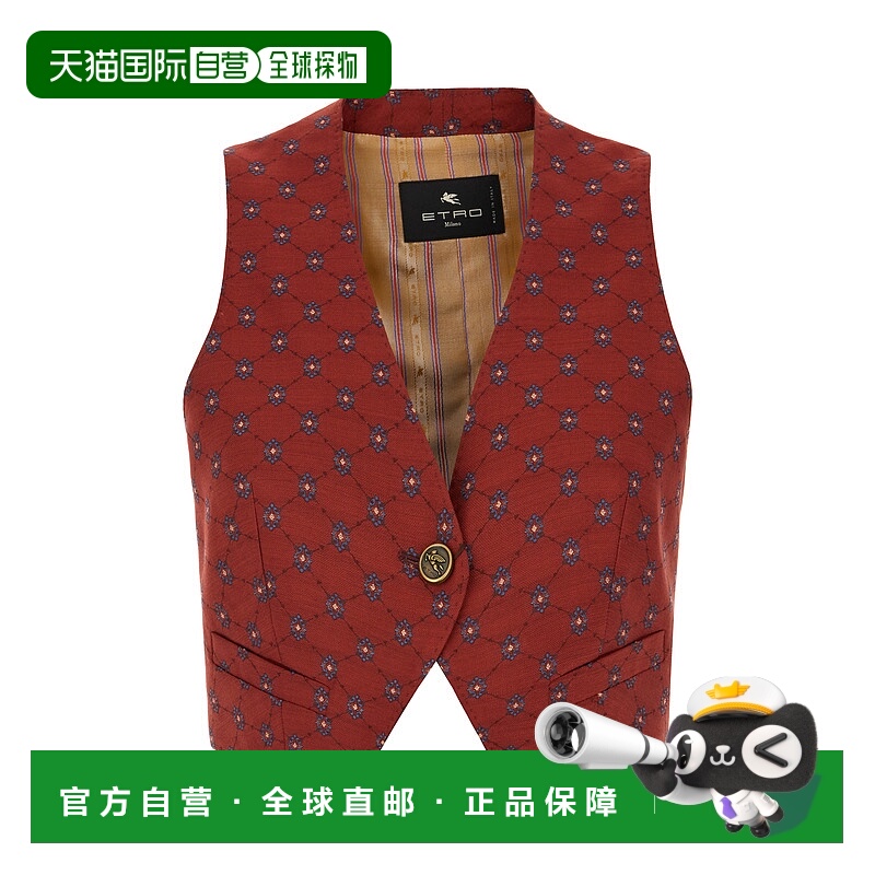 1h可退 潮奢 Etro 艾特罗 女士 刺绣羊毛混纺背心 WRDA0016TJB35