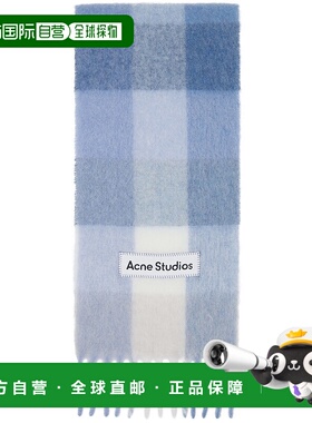 1h可退 潮奢 Acne Studios 艾克妮 男士 蓝色 & 白色 Mohair Chec