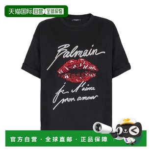 SS2025 黑色 BALMAIN with EF1EG125PC74EIM shirt shi 女士T恤