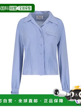 1h可退 潮奢 Maison Margiela 马丁 马吉拉 女士 蓝色衬衫 S51DT0