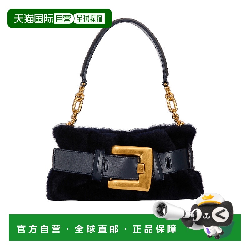 1h可退 BALMAIN 女士手提包 FN0AE994LMER0CW AW2025 黑色 迷你 A