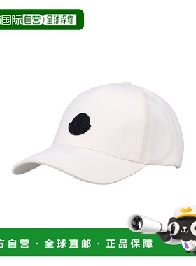 MONCLER 男士帽子 3B000230U082034 SS2025 白色 White cap with