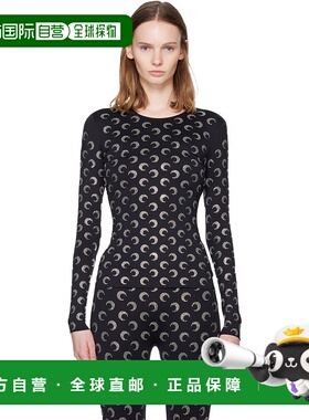 1h可退 潮奢 Marine Serre 女士 黑色 ecycled Moon Strass Secon