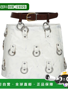 PRADA 女士半身裙 5190916UKF0009 SS2025 白色 Marble-effect fa