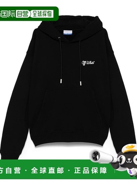 1h可退 潮奢 off-white 男士 黑色 Script 连帽衫 OMBB085C99FLE0