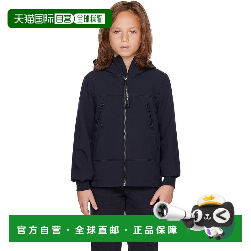 潮奢 C.P. Company 女童 海军蓝 Shell-R Goggle 儿童夹克童装 13