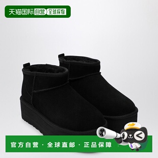 女士 ULTRA 经典 1h可退 迷你黑色防水台靴子 Ugg 款 1135092 潮奢