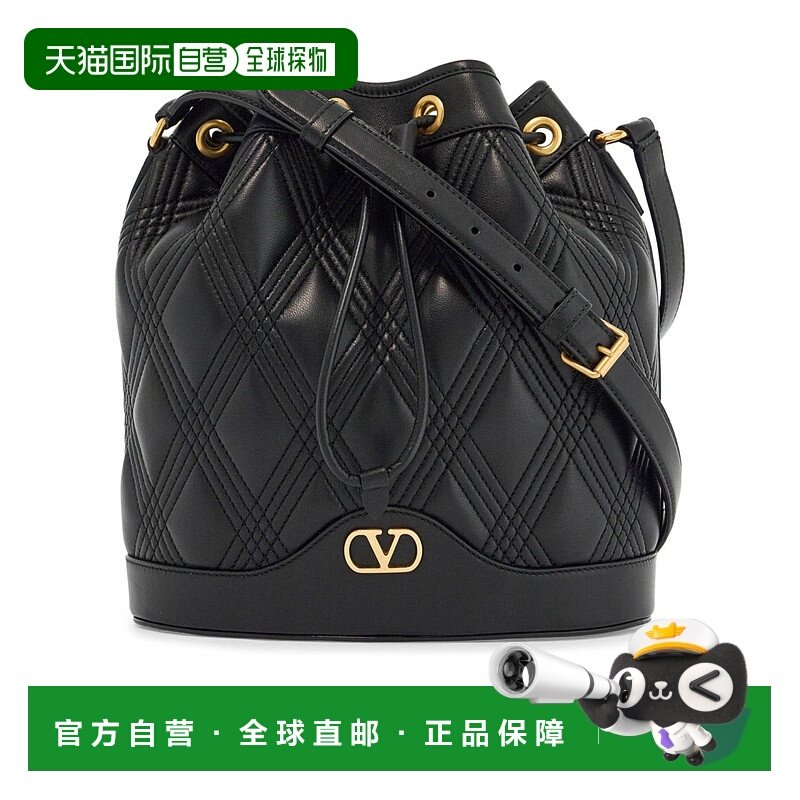VALENTINO 女士斜挎包 WB0R01MIC0NO SS2025 黑色 抽绳单肩包