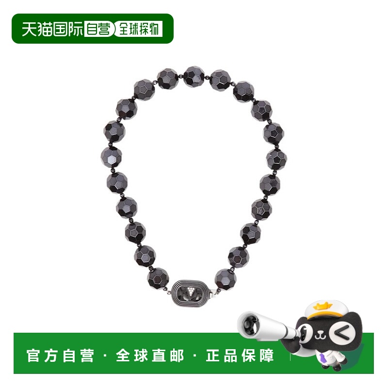 1h可退 VALENTINO 女士手链手镯 WJ0AV5GDJEDM SS2025 黑色 椭圆