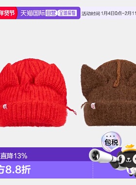 CHARLES JEFFREY LOVERBOY 可爱造型羊羔绒帽子 红色