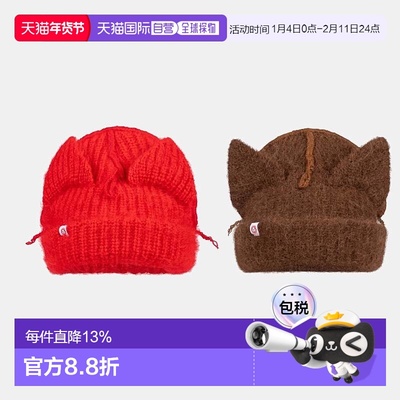 CHARLES JEFFREY LOVERBOY 可爱造型羊羔绒帽子 红色