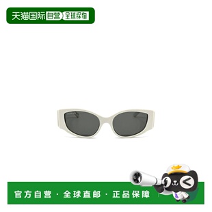 白色 BALENCIAGA AW2023 BB0258S012 几何框太阳镜 女士眼镜