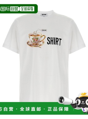 1h可退 MOSCHINO 男士T恤 V072852411001 AW2025 白色 Printed T-