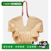 潮奢 ZIMMERMANN 女士 1h可退 Goldentime 中号拉菲草编织手提包