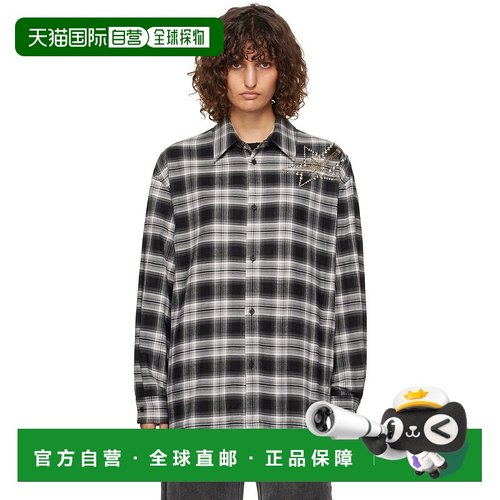 1h可退 潮奢 We11Done 女士 黑色 Meteor Check 衬衫 WDSH324128U