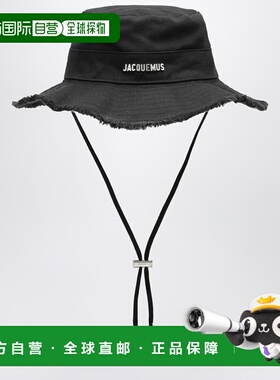 1h可退 潮奢 Jacquemus 男士 Le Bob Artichaut 黑色棉帽子 ACU00