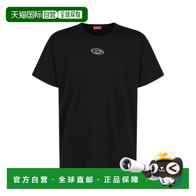 DIESEL 男士T恤 A202970JMBB900 SS2026 黑色 T-shirts