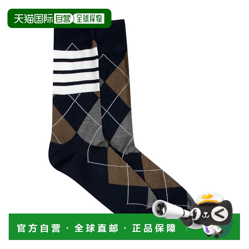 1h可退 THOM BROWNE 男士袜子 MAS205AY3012415 AW2025 深蓝色