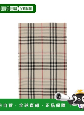 BURBERRY 女士围巾 3924751 灰色 Check Scarf博柏利