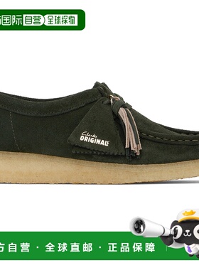 1h可退 潮奢 Clarks Originals 女士 绿色 Wallabee 德比鞋 26179