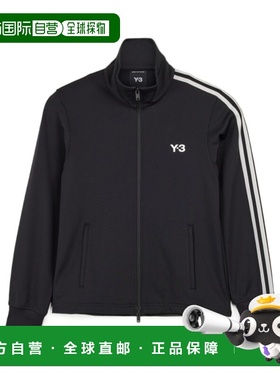 Y-3 女士针织毛衣 IW7460 AW2024 黑色 3-Stripes 运动卫衣