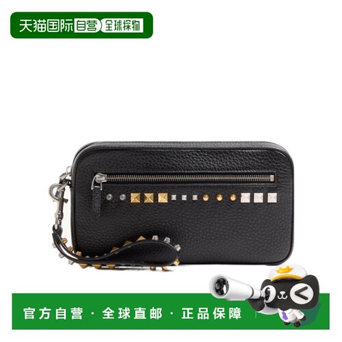 VALENTINO 男士手拿包 YP0AX0VTJ0NO SS2026 黑色 拉链手拿包
