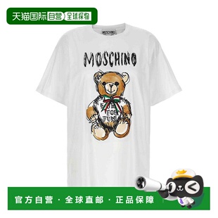 70805411001 白色 1h可退 Crew 女士T恤 Cotton Neck MOSCHINO
