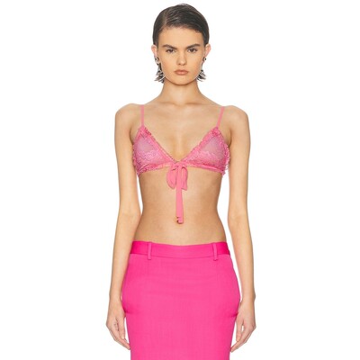 香港直邮潮奢 The Attico 女士 蝴蝶结蕾丝文胸 260WCL00010