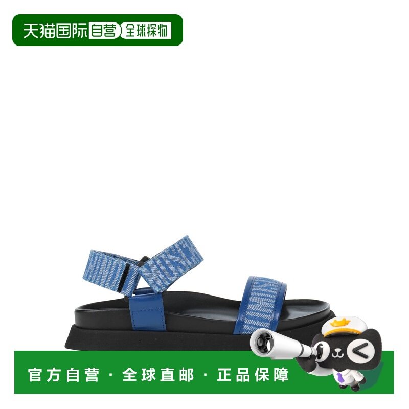 1h可退 潮奢 Moschino 莫斯奇诺 女士 凉鞋 blue蓝色 舒适时尚,女鞋,时装凉鞋,淘宝优惠券,粉丝福利购,淘宝优惠卷