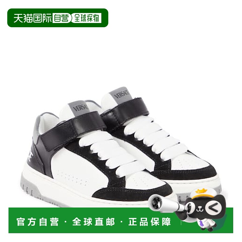 1h可退 潮奢 Versace Young 男童 徽标皮质运动鞋童鞋 003711