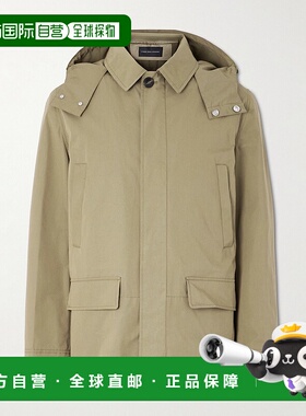 1h可退 潮奢 YVES SALOMON 男士 棉混纺斜纹布大衣 25E25EHV01379