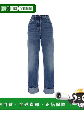 PRADA 女士牛仔裤 GFP52216PKF0V3N SS2025 蓝色直筒裤