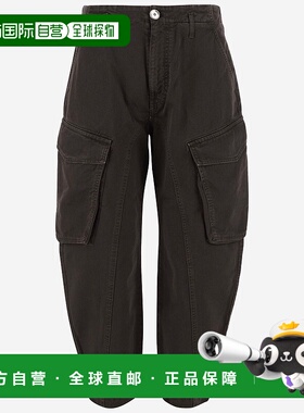 PINKO 女士休闲裤 103909A21YL64 AW2024 棕色 腰带环休闲裤