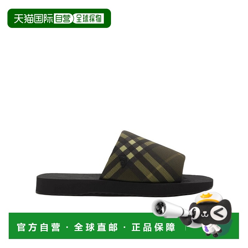1h可退 BURBERRY 男士凉鞋 80978901 CO 黑色 Trek圆头凉拖
