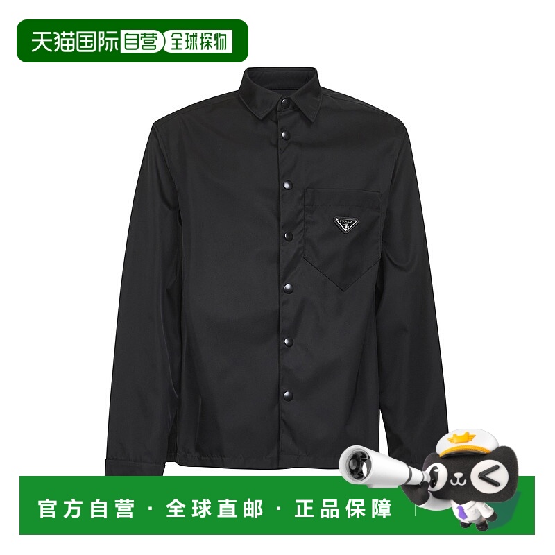 1h可退 PRADA 男士衬衫 SC5142021WQ8F0002 AW2025 黑色
