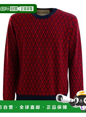 VALENTINO 男士针织毛衣 VKC33KAR0BR5 AW2025 红色 长袖毛衣