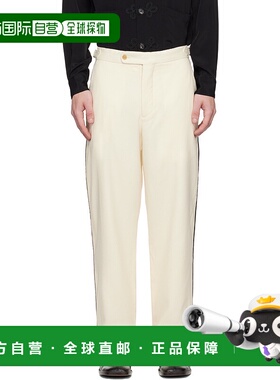 1h可退 潮奢 Bode 男士 灰白色 Beaded Player 长裤 MRF24BT028