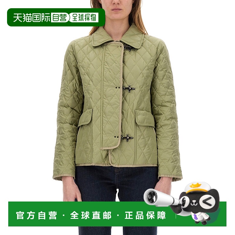 1h可退 潮奢 Fay 女士 3 Hook 絎縫尼龍夾克 NAW22504460XBL