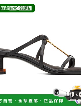 1h可退 潮奢 Jacquemus 女士 黑色 Le Chouchou 系列 Les Sandale