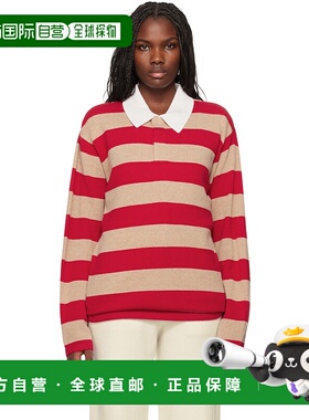 1h可退 潮奢 Guest in Residence 女士 红色 & 棕色 Striped Rugb