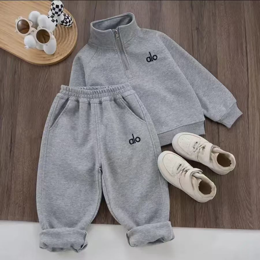 卫衣两件alo秋冬童装女童休闲套装卫裤2025帅气儿童运动宝宝男童x