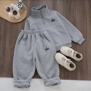 卫衣两件alo秋冬童装女童休闲套装卫裤2025帅气儿童运动宝宝男童x